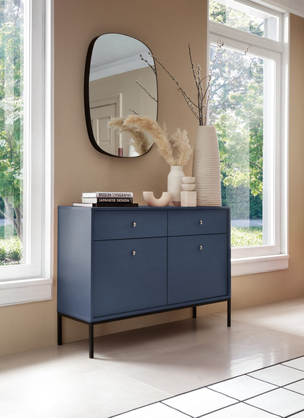 Kviat Sideboard 104x84, Vintage Style – in a room setting