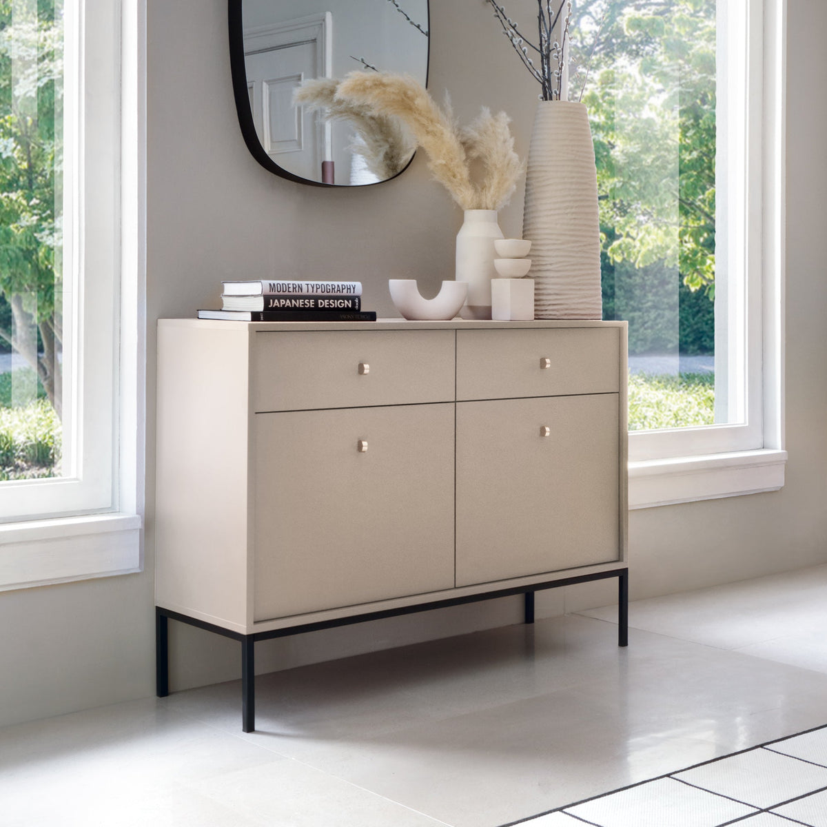Kviat Sideboard 104x84, Vintage Style – in a room setting