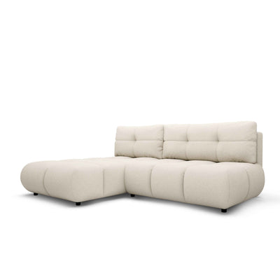 Milorya Corner Sofa Bed DL 230 cm, Modern Style – Left-sided, Linen Stone (NOW OR NEVER 03)
