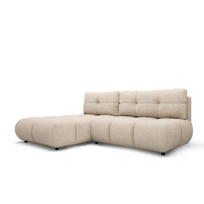 Milorya Corner Sofa Bed DL 230 cm, Modern Style – Left-sided, Fawn Taupe (NOW OR NEVER 05)