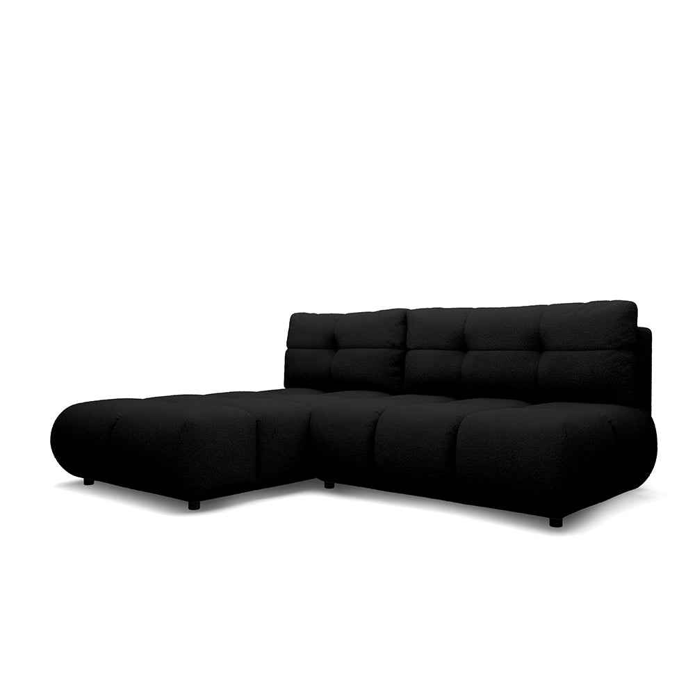 Milorya Corner Sofa Bed DL 230 cm, Modern Style – Left-sided, Deep Abyss (NOW OR NEVER 100)