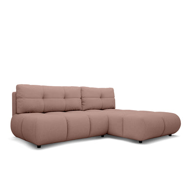 Milorya Corner Sofa Bed DL 230 cm, Modern Style – Right-sided, Rosy Brown (NOW OR NEVER 64)
