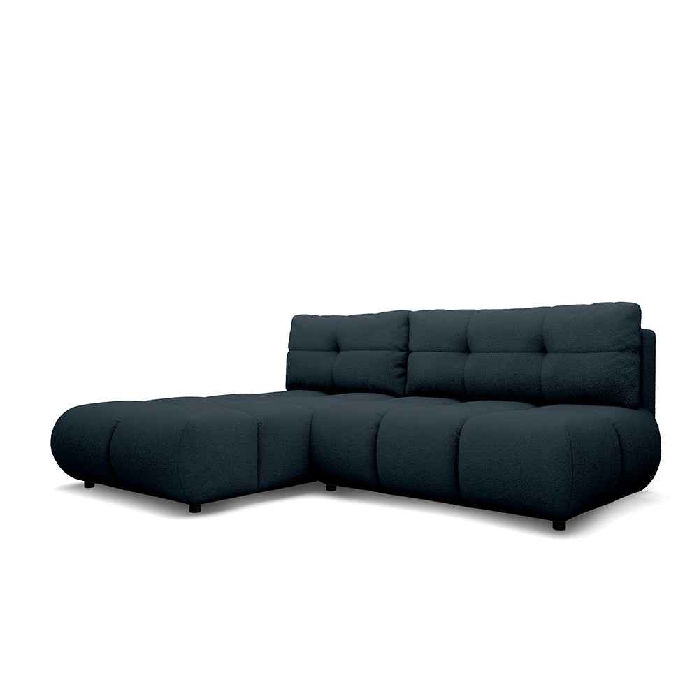 Milorya Corner Sofa Bed DL 230 cm, Modern Style – Left-sided, Night Graphite (NOW OR NEVER 79)