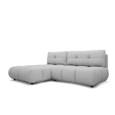 Milorya Corner Sofa Bed DL 230 cm, Modern Style – Left-sided, Silvery Ash (NOW OR NEVER 83)