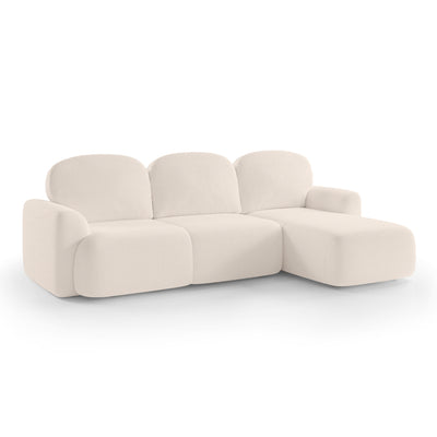 Bulu 3–4 Seater Corner Sofa Bed DL 260 cm, Modern Style – Right-Sided, Creamy Fluff (PERFECT HARMONY 02)