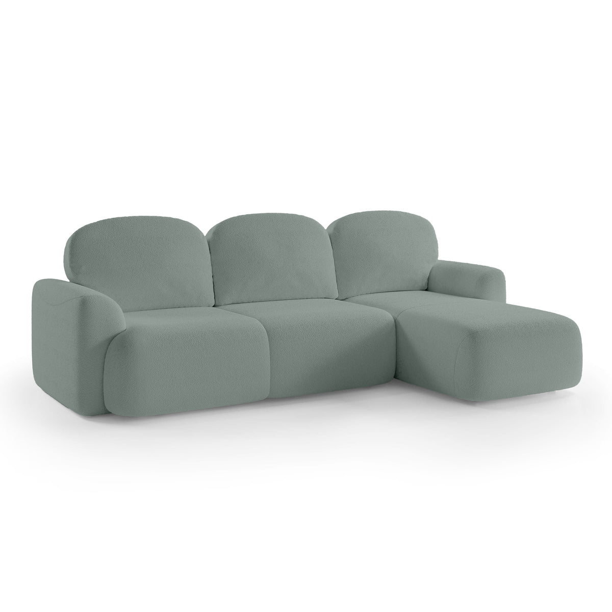 Bulu 3–4 Seater Corner Sofa Bed DL 260 cm, Modern Style – Right-Sided, Ocean Fog (PERFECT HARMONY 72)