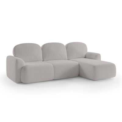 Bulu 3–4 Seater Corner Sofa Bed DL 260 cm, Modern Style – Right-Sided, Ash Mirror (PERFECT HARMONY 80)
