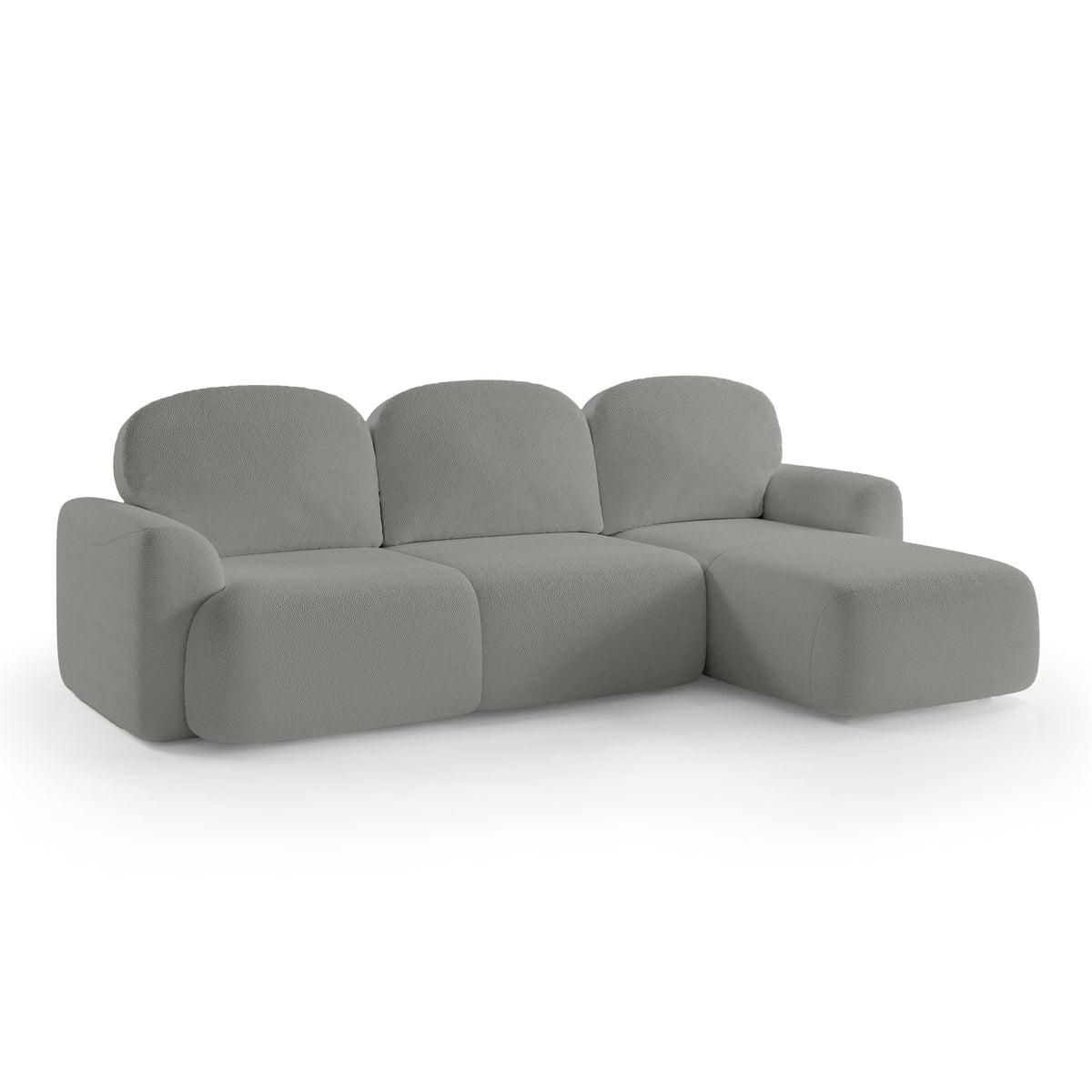 Bulu 3–4 Seater Corner Sofa Bed DL 260 cm, Modern Style – Right-Sided, Dark Ash (PERFECT HARMONY 82)