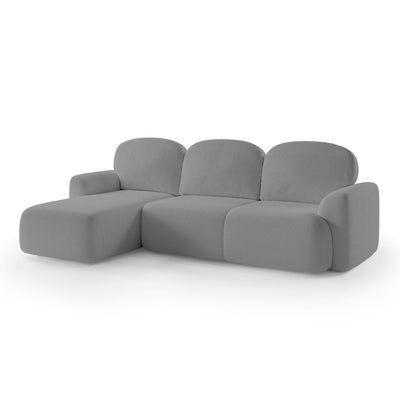 Bulu 3–4 Seater Corner Sofa Bed DL 260 cm, Modern Style – Left-Sided, Stone Mist (PERFECT HARMONY 85)