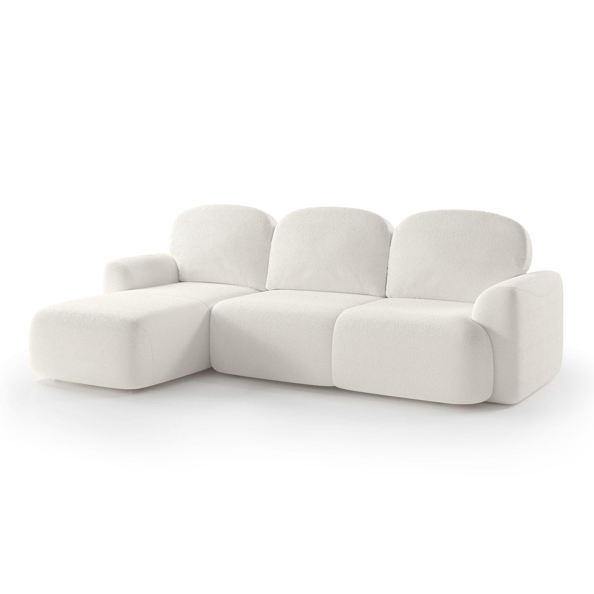 Bulu 3–4 Seater Corner Sofa Bed DL 260 cm, Modern Style – angled view, right-hand version | Pillovely