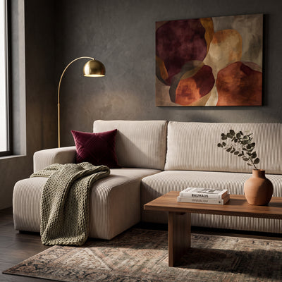 Kingi 3 Seater Reversible Corner Sofa Bed 200x142–154, Loft Style – in a room setting