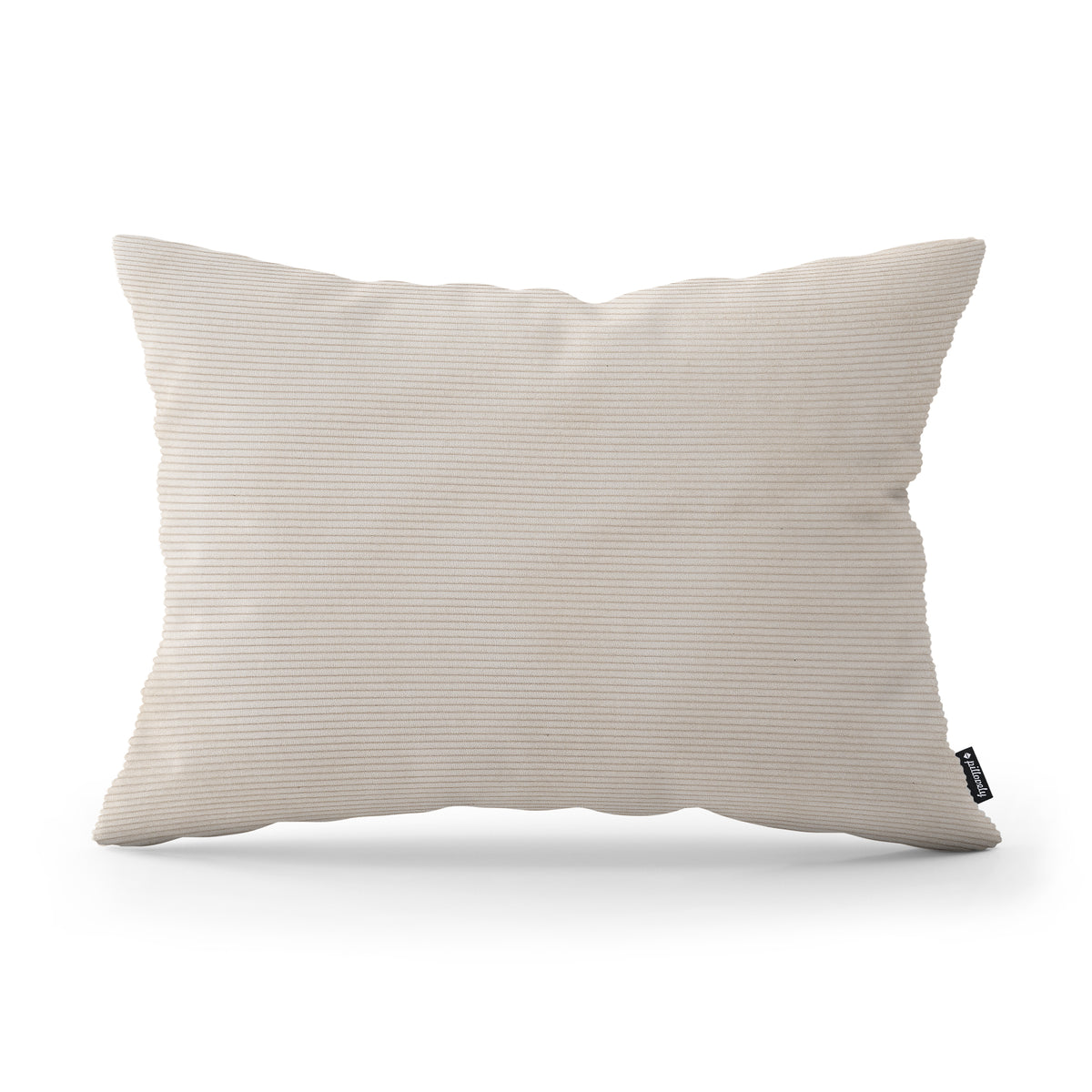 Corduroy Decorative Cushion 40x55 cm for the Living Room, Loft Style – Linen Ash (ONTARIO 02)