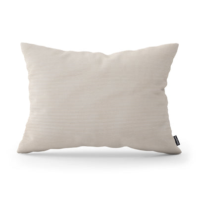 Corduroy Decorative Cushion 40x55 cm for the Living Room, Loft Style – Linen Ash (ONTARIO 02)