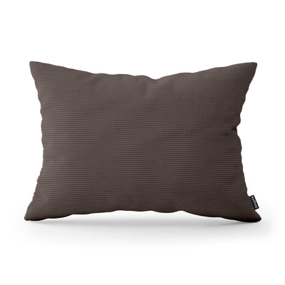 Corduroy Decorative Cushion 40x55 cm for the Living Room, Loft Style – Dark Ebony (ONTARIO 05)