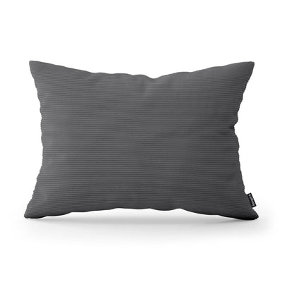 Corduroy Decorative Cushion 40x55 cm for the Living Room, Loft Style – Dark Anthracite (ONTARIO 16)