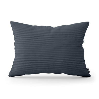 Corduroy Decorative Cushion 40x55 cm for the Living Room, Loft Style – Black Graphite (ONTARIO 20)