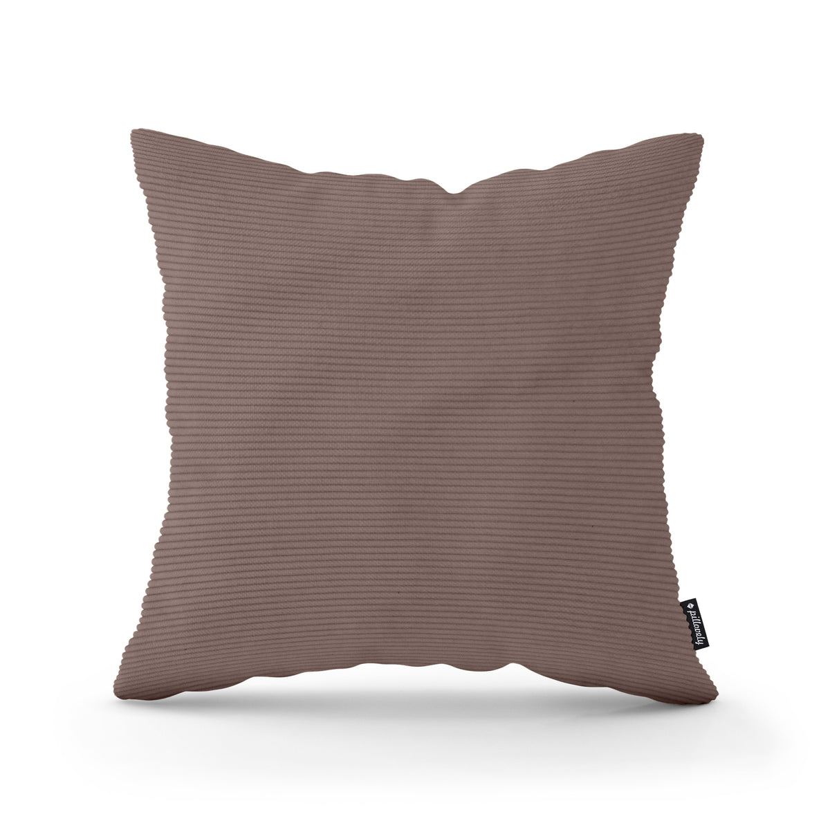 Corduroy Decorative Cushion 45x45 cm, Scandinavian and Boho Style – Autumn Sepia (ONTARIO 21)