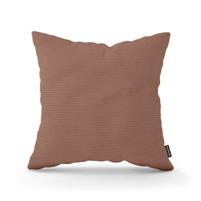 Corduroy Decorative Cushion 45x45 cm, Scandinavian and Boho Style – Brown Patina (ONTARIO 30)