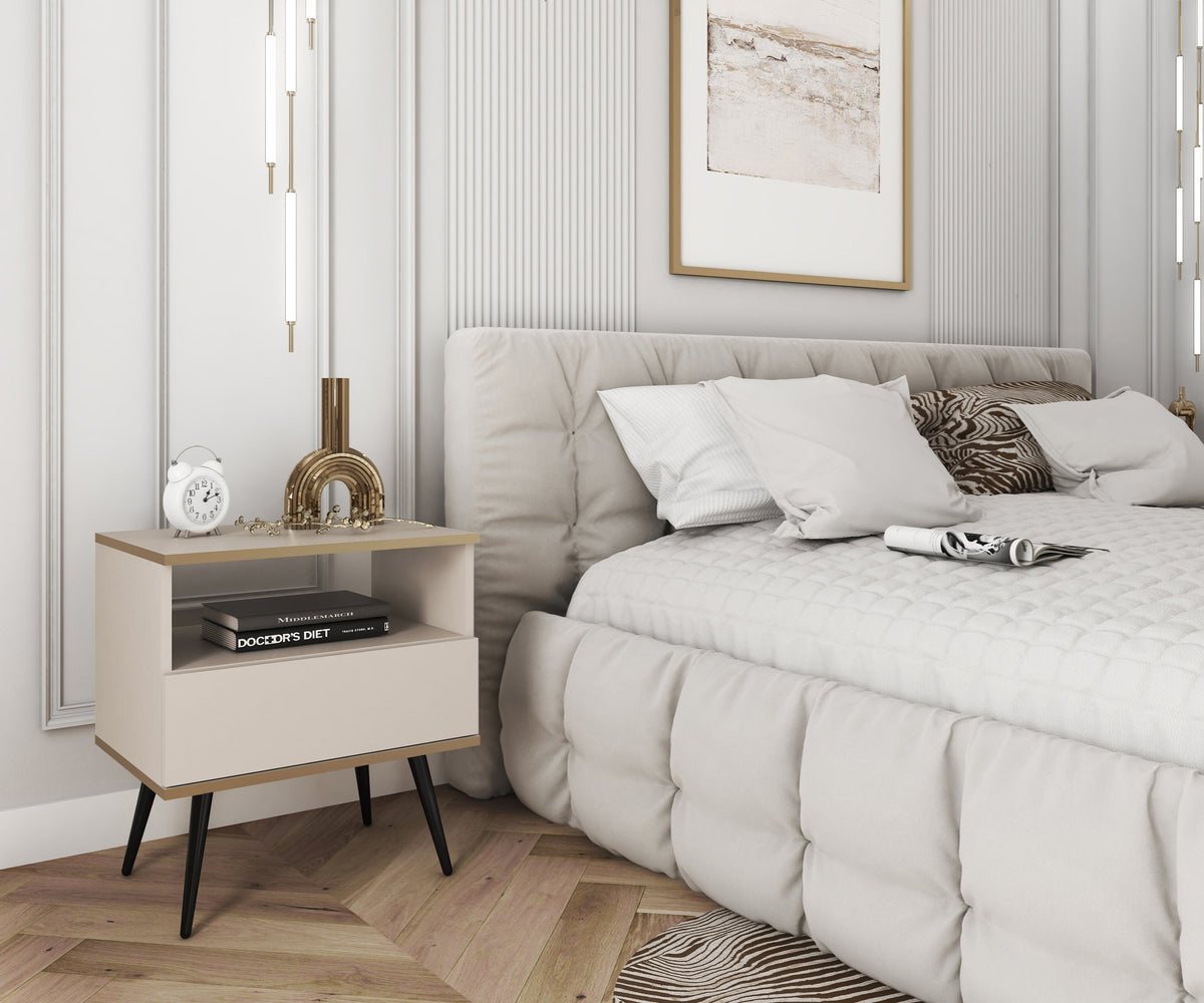 Szafka nocna Meva 54x59 cm w stylu modern classic – w aranżacji wnętrza