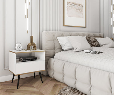 Szafka nocna Meva 54x59 cm w stylu modern classic – w aranżacji wnętrza