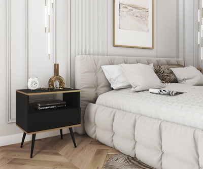 Szafka nocna Meva 54x59 cm w stylu modern classic – w aranżacji wnętrza