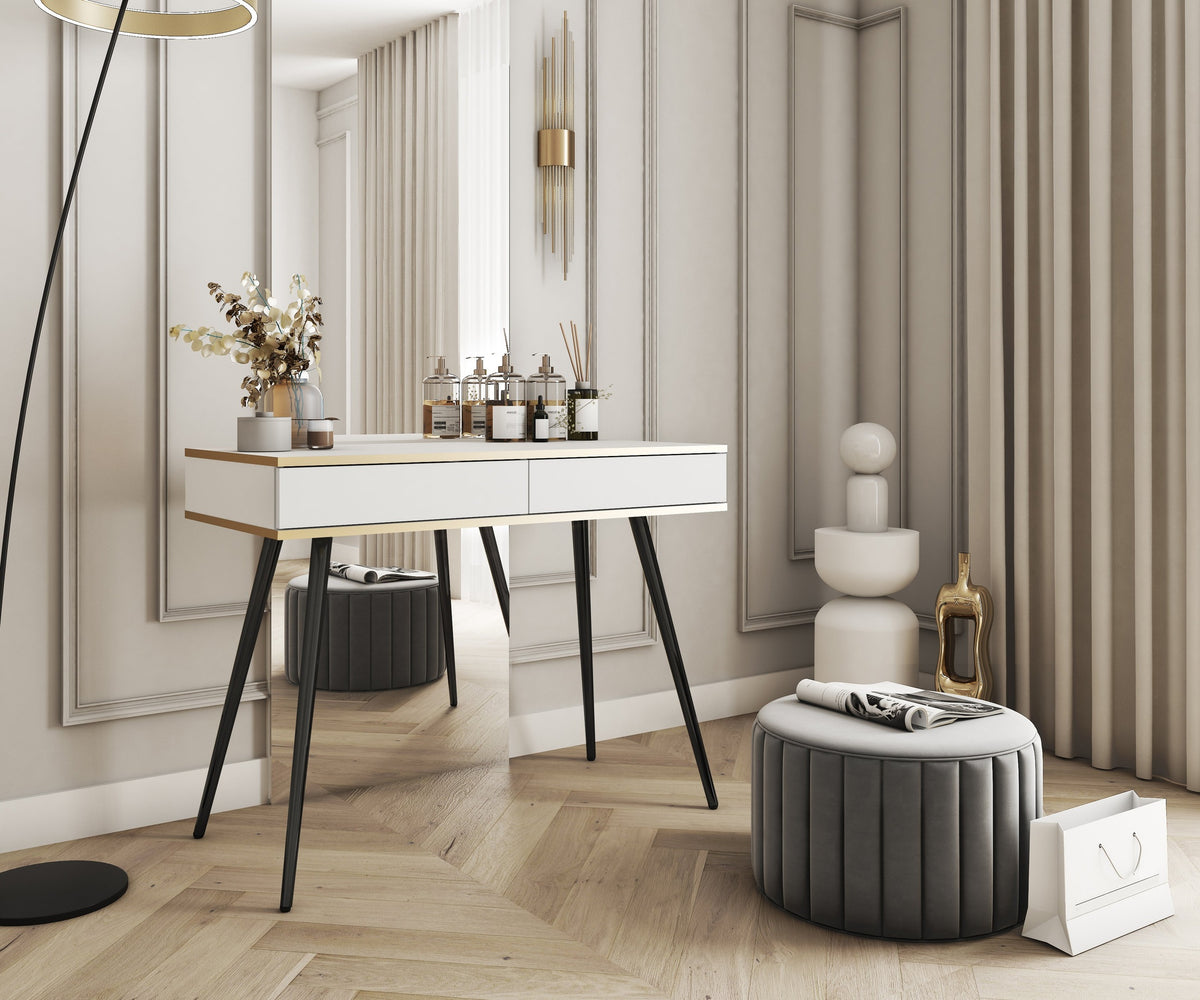 Toaletka Meva 102x80 cm w stylu modern classic – w aranżacji wnętrza