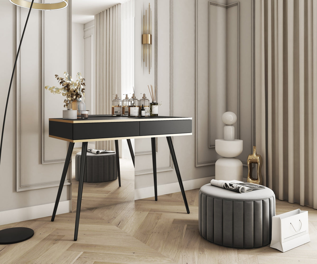 Toaletka Meva 102x80 cm w stylu modern classic – w aranżacji wnętrza