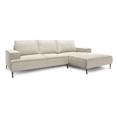 May 3 Seater Corner Sofa 275 cm, Modern Classic Style – Ivory (POSO 105), Right-handed