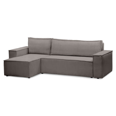 Agi 3 Seater Reversible Corner Sofa Bed 200x142–154, Loft Style – Smoked Wood (POSO 04), Universal