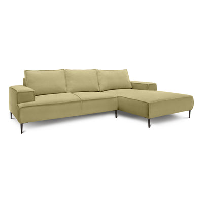 May 3 Seater Corner Sofa 275 cm, Modern Classic Style – Olive (POSO 44), Right-handed