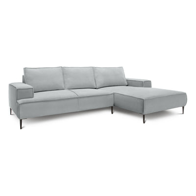 May 3 Seater Corner Sofa 275 cm, Modern Classic Style – Gray Bamboo (POSO 55), Right-handed
