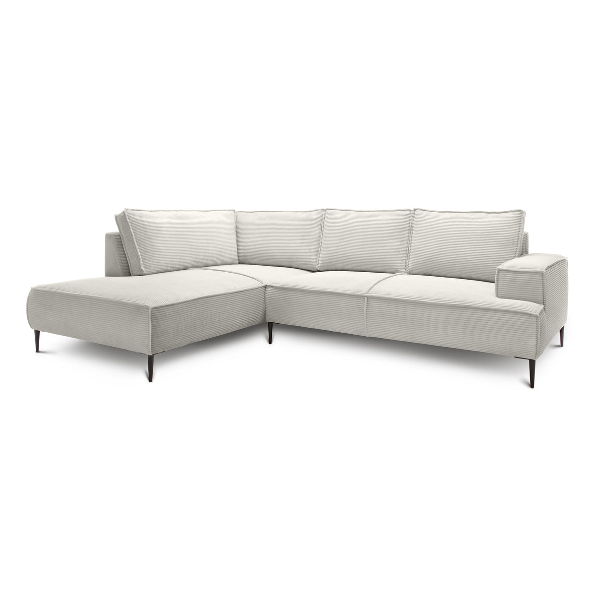 May 4 Seater Corner Sofa 275 cm – Linen Cream (POSO 100), Left-hand facing