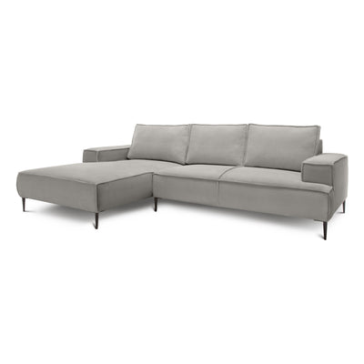 May 3 Seater Corner Sofa 275 cm, Modern Classic Style – Ash White (POSO 110), Left-hand-side