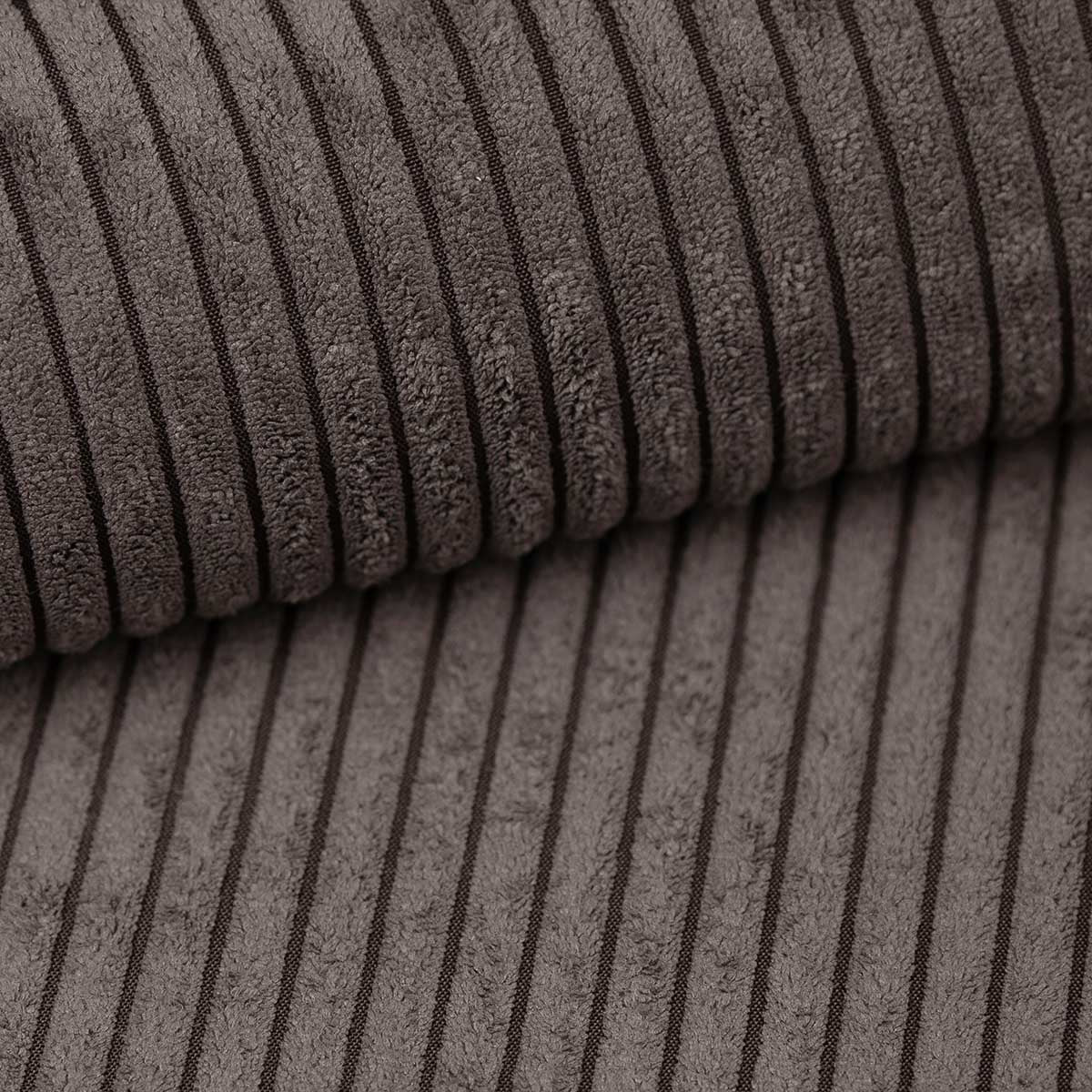 Fabric sample Corduroy Brown Graphite (POSO 120)