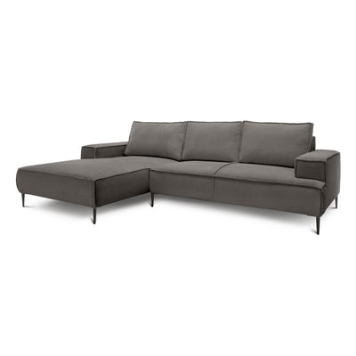 May 3 Seater Corner Sofa 275 cm, Modern Classic Style – Brown Graphite (POSO 120), Left-hand-side