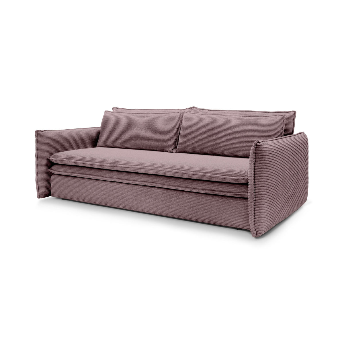 Lily Corduroy Sofa Bed 140x200 with Storage – Dusty Rose Brown (POSO 130)