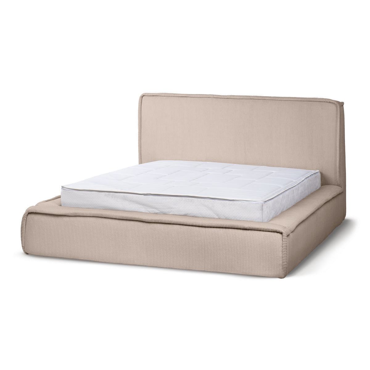 Gryby Upholstered Ottoman Bed with Storage, Classic Style – Tawny Glass (POSO 145), 200