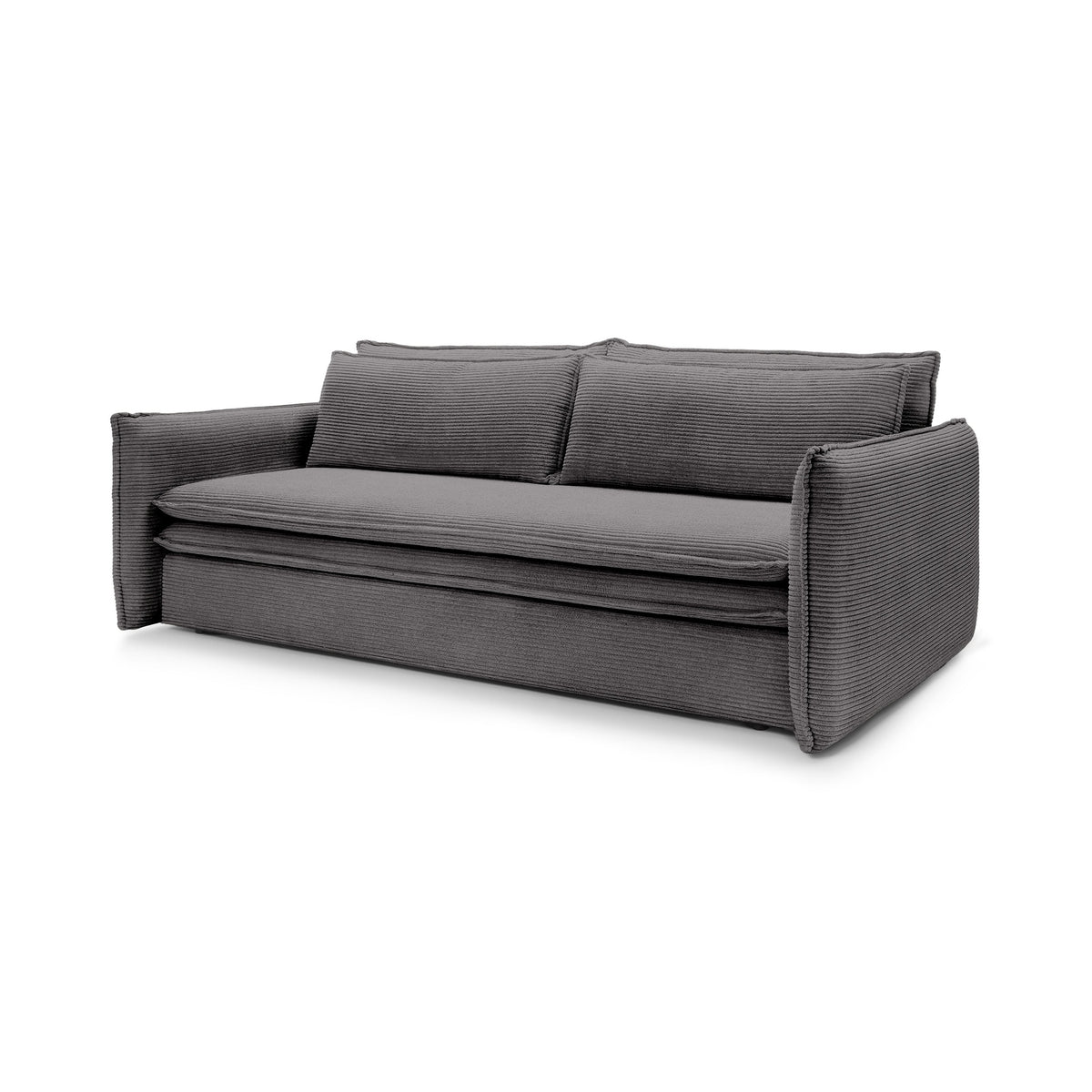Lily Corduroy Sofa Bed 140x200 with Storage – Steel Bronze (POSO 22)