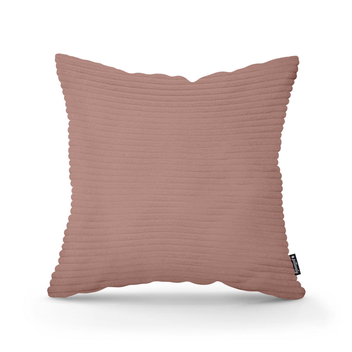 Wide Corduroy Decorative Cushion 45x45 cm, Scandinavian and Boho Style – Brick Warmth (POSO 29)