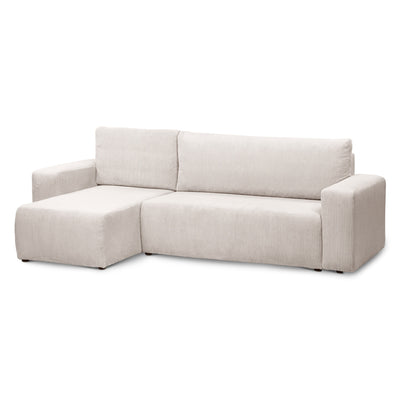Kingi 3 Seater Reversible Corner Sofa Bed 200x142–154, Loft Style – Porcelain Beige (POSO 38), Universal