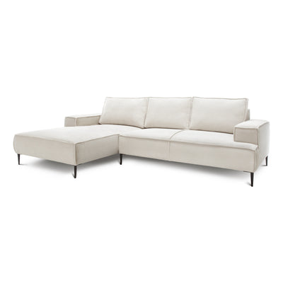 May 3 Seater Corner Sofa 275 cm, Modern Classic Style – Porcelain Beige (POSO 38), Left-hand-side