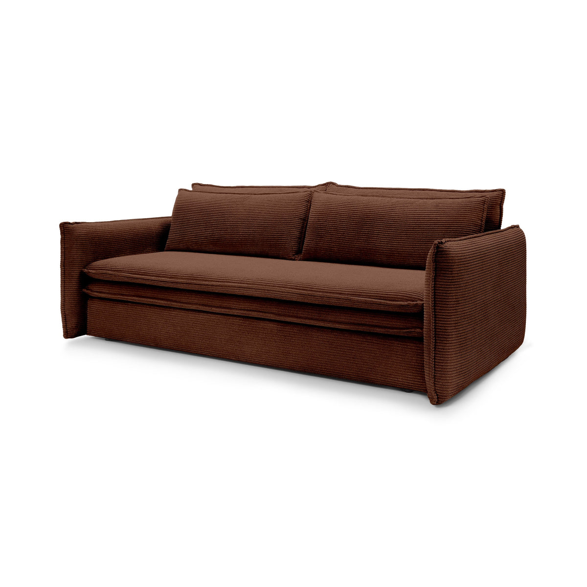 Lily Corduroy Sofa Bed 140x200 with Storage – Espresso (POSO 39)