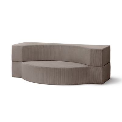 Lunaria Modular Foam Sofa Bed 200 cm, Japandi Style – Champagne Ash (POSO 03)