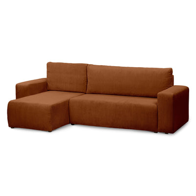 Kingi 3 Seater Reversible Corner Sofa Bed 200x142–154, Loft Style – Mahogany (POSO 40), Universal