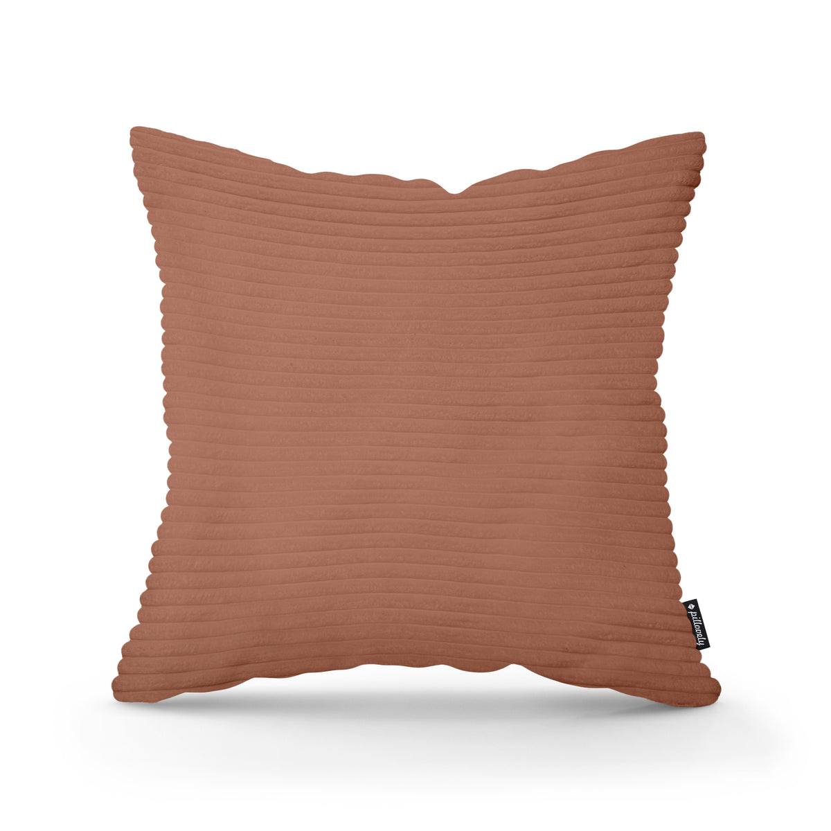 Wide Corduroy Decorative Cushion 45x45 cm, Scandinavian and Boho Style – Cinnamon (POSO 41)