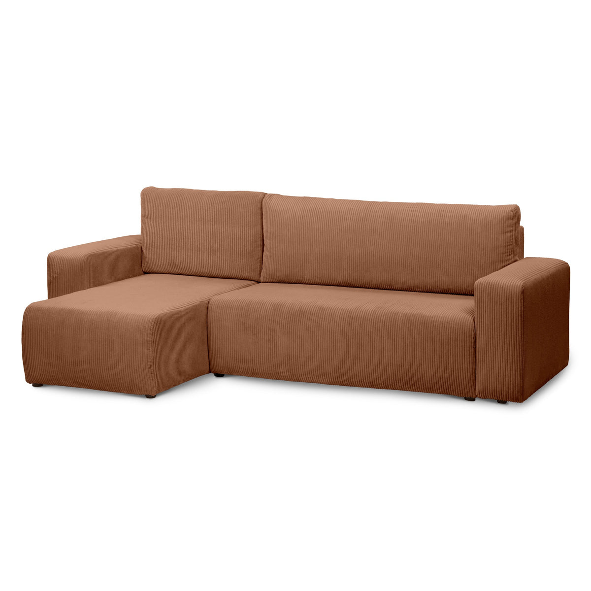 Kingi 3 Seater Reversible Corner Sofa Bed 200x142–154, Loft Style – Cinnamon (POSO 41), Universal