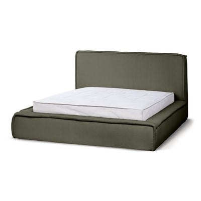 Gryby Upholstered Ottoman Bed with Storage, Classic Style – Green Oak (POSO 46), 200