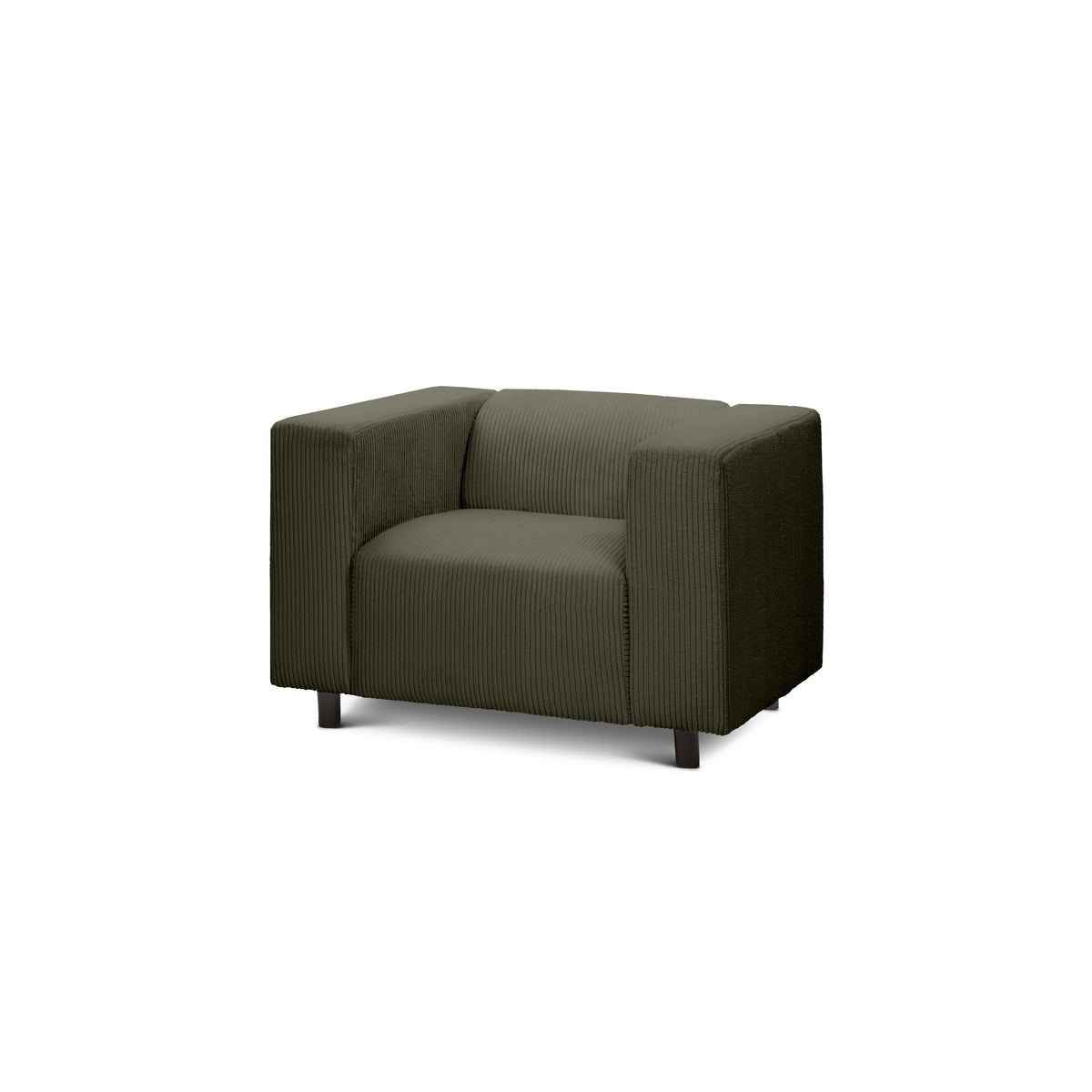 July Armchair 95 cm, Scandinavian Style – Green Oak (POSO 46)