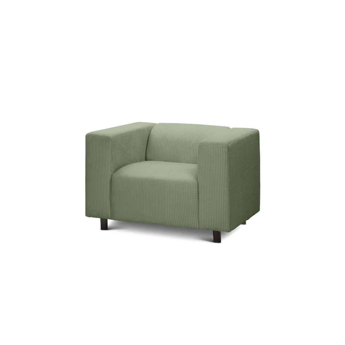 July Armchair 95 cm, Scandinavian Style – Gray-Green (POSO 47)