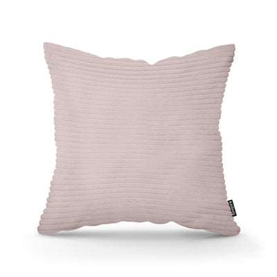 Wide Corduroy Decorative Cushion 45x45 cm, Scandinavian and Boho Style – Dusty Pink (POSO 52)